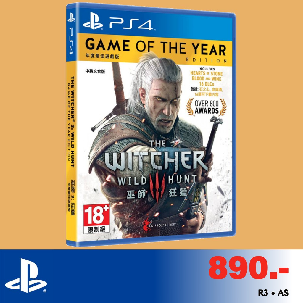 Ps4 The Witcher 3 Wild Hunt Game Of The Year Edition R3 As Sinershop Official Thaipick