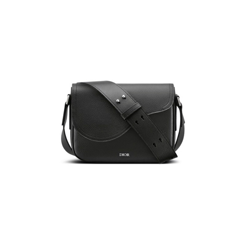 ASCE｜กระเป๋าสะพาย Dior Messenger Litchi Leather Black Shoulder Messenger Bag