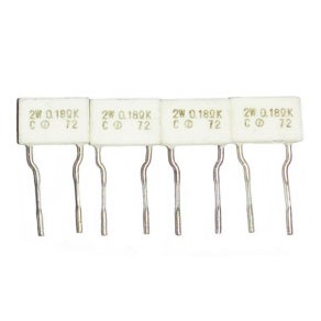 0.18K ตัวต้านทานแบบไวร์วาวด์    0.18K Ohm 2W 10% Cement Resistor