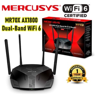 ราคาเร้าเตอร์แรงๆ ราคาถูก MERCUSYS (MR70X) COMERS AX1800 Dual-Band WiFi 6 Router 1y.