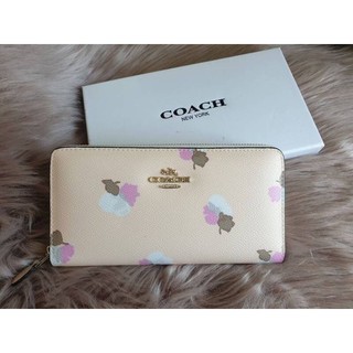 Coach กระเป๋าสตางค์ใบยาว แบบซิปรอบ