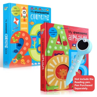 หนังสือภาษาอังกฤษ My Awesome Alphabet 123 ABC สําหรับเด็ก 2 เล่ม ต่อชุด