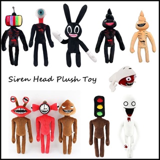 40cm Siren Head Plush Toy  White Black Red Stuffed Doll Cartoon Stuffed Doll TV Poop Head SCPChildren Gift