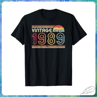 สินค้าเฉพาะจุด เสื้อยืดผ้าฝ้าย แขนสั้น พิมพ์ลาย 30Th Birthday Gift 1989 สไตล์วินเทจ คลาสสิก แฟชั่น สําหรับผู้ชาย