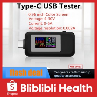 10 in 1 Type-C Tester 0-5A Current DC 4-30V Voltage USB Charger Tester Power Meter เครื่องตรวจจับแบตเตอรี่มือถือ Type - C Dual Usb อุปกรณ์มิเตอร์มัลติฟังก์ชั่นสําหรับ