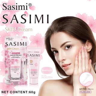 S-12138 🌸🌸🌞รองพื้นบีบีผสมครีมกันแดด SPF50PA++Sasimi รองพื้นกันน้ำ กันเหงื่อ คุมความมัน ปกปิดดีเยี่ยม พร้อมส่งใน