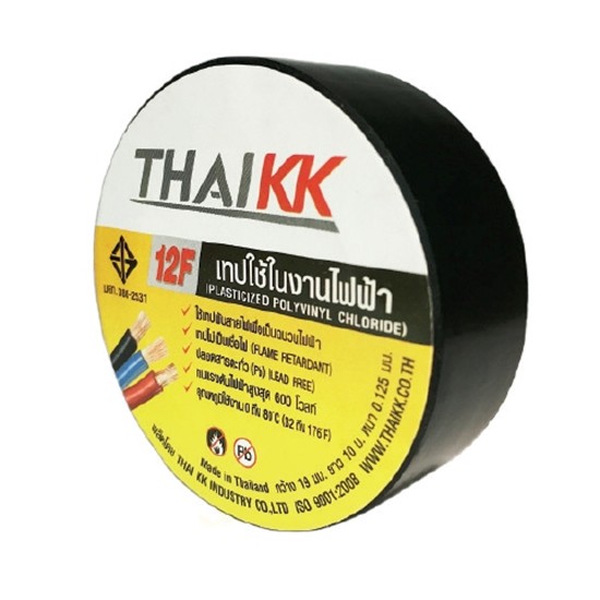 PJR **มีขายส่ง**ราคา 10 ม้วน**100 ม้วน * เทปพันสายไฟ รุ่นถูก ราคาถูก ผ้าเทป เล็ก ยี่ห้อ THAI KK