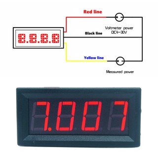 dc 0-99 . 99 v (100 v) 4 - digits 0 . 56 นิ้วดิจิตอลโวลต์มิเตอร์วัดแรงดันไฟฟ้า 3 สาย