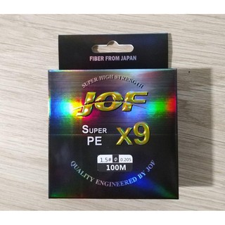 [[ PongFishing ]] สายSuper PE X-9 Fiber from Japan 100 ม. by JOF สายพีอีถัก9 สายคุณภาพ เนื้อสายนุ่มเนียน ทนการเสียดสี