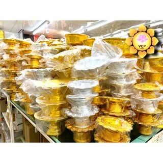 พานโตก พานเงิน พานทอง พลาสติก ขนาด 12/14/16/18 ซม