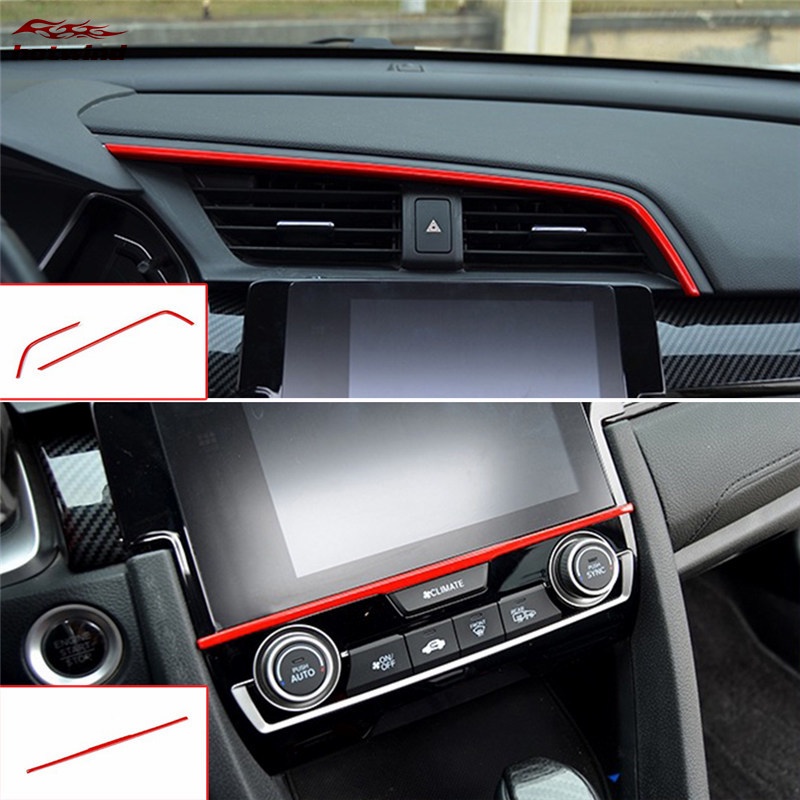 Carbon Fiber Black Dash Dashboard Cover Trim Fit Honda Civic 10th Gen 2016-2021