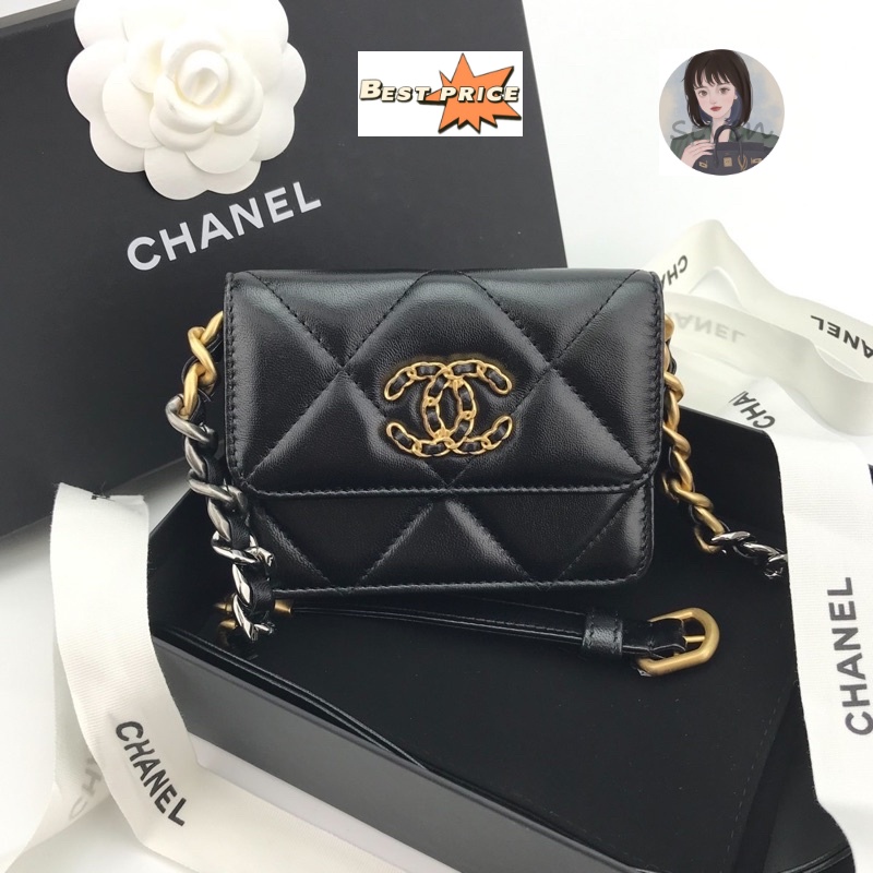 : New!! Chanel 19 Card Holder XL Belt Bag‼️ก่อนกดสั่งรบกวนทักมาเช็คสต๊อคก่อนนะคะ‼️