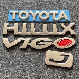 โลโก้ TOYOTA HILUX VIGO J ตัวหนังสือฝาท้าย (จำนวน 4 ชิ้น)