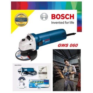 BOSCH GWS 060 เครื่องเจียร์ขนาด 4" ของแท้ 100%