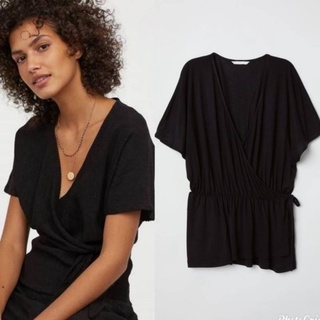 Black Short Wrapover top