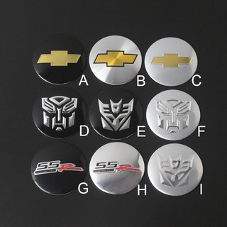 ฝาครอบดุมล้อรถ สัญลักษณ์  Transformer Autobot Chevrolet ชนิดอลูมิเนียม 56 มม. 1 ชิ้น