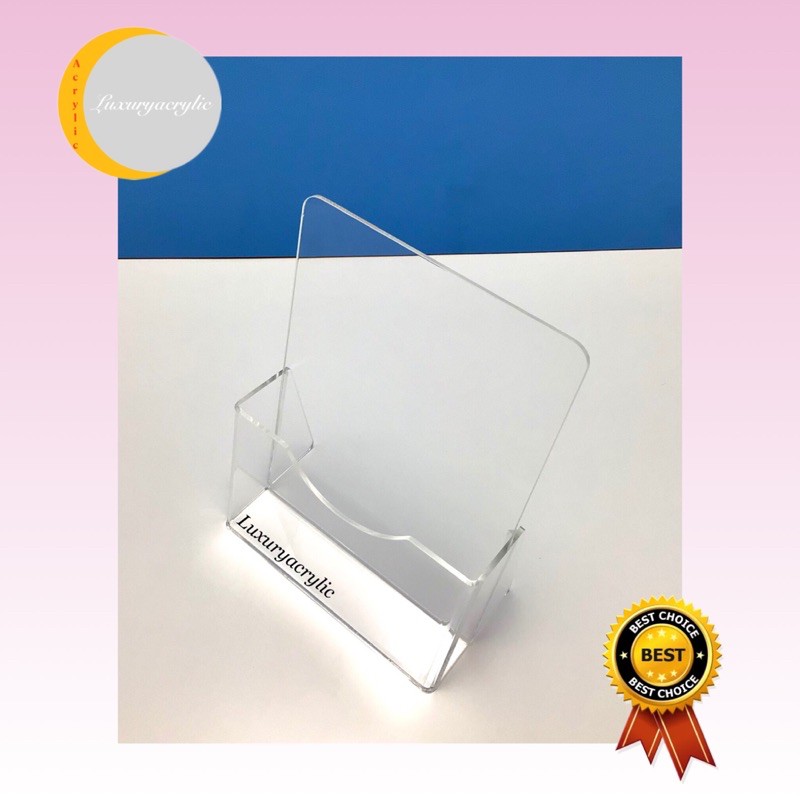 กล่องใส่โปรชัวร์ A5 แนวตั้ง สีใส ขนาด16x8x21.5cm. - รูปที่ 2