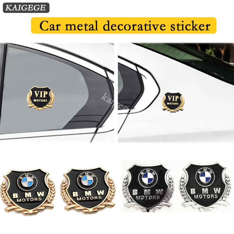 KG 3D รถโลหะสติกเกอร์ VIP MOTORS โลโก้ตกแต่ง Decal DIY สติกเกอร์สัญลักษณ์สําหรับ Bmw M3 M4 M5 X6 E30