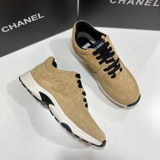 รองเท้า CHANEL SNEAKER  2022 COLLECTION 💛มาเเล้วเป็นอีกรุ่นที่มาเเรงตลอดกาล ทำจากหนังเเท้100%