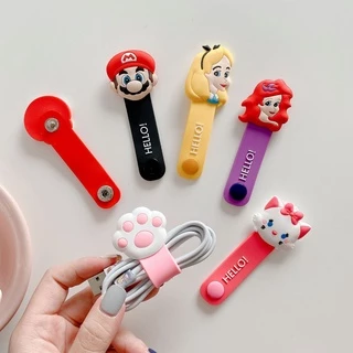 Cartoon Fashion Silicone Button Storage Cable Organizer Data Wire Headphone Line Protection Retainer