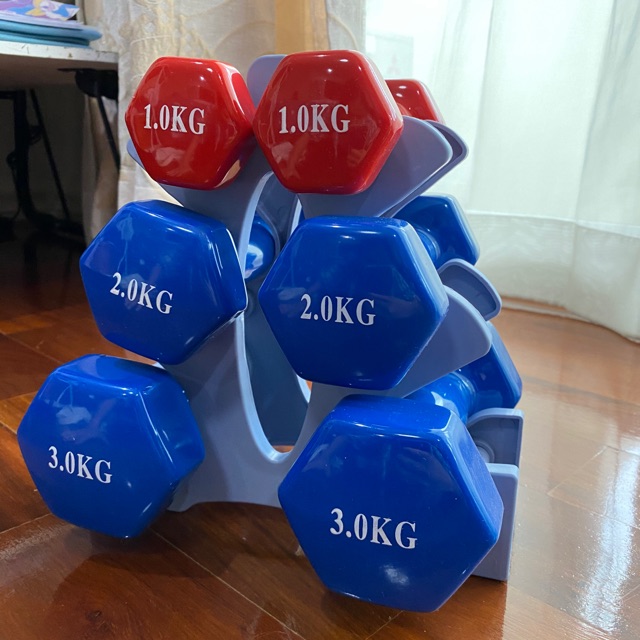 Dumbbell set 12 kg ดัมเบลยางเช็ท 12กิโล