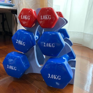 Dumbbell set 12 kg ดัมเบลยางเช็ท 12กิโล