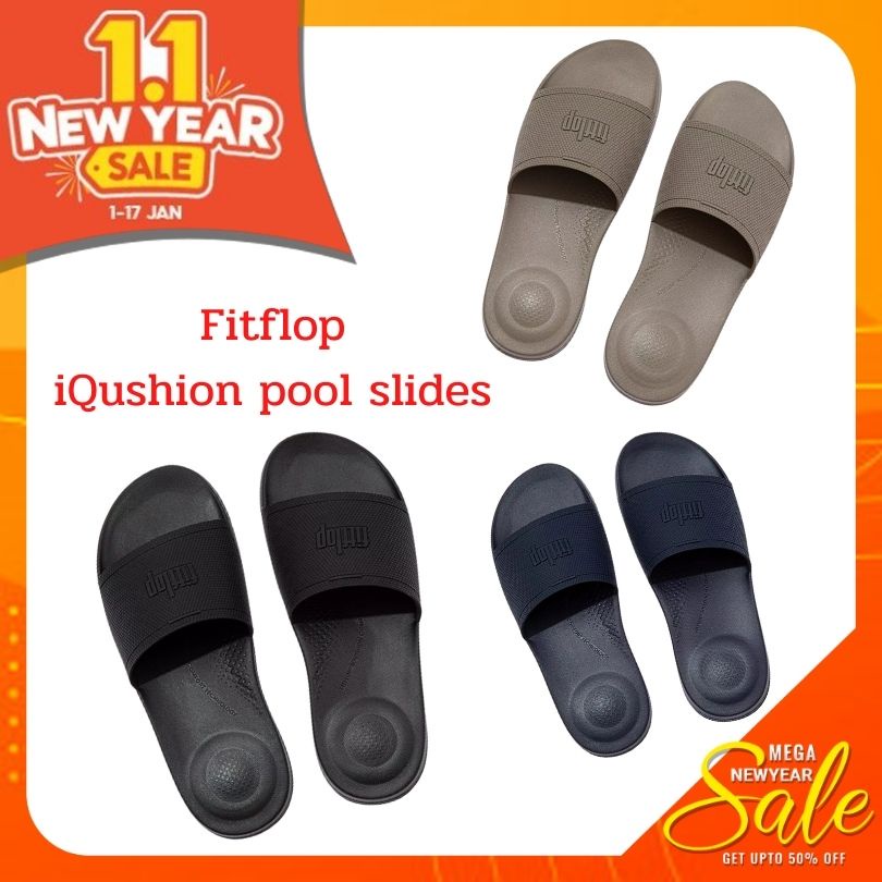 (รุ่นใหม่ล่าสุด) รองเท้า Fitflop แท้ 100% รุ่น iQushion pool slides   รองเท้าแตะเพื่อสุขภาพ พร้อมส่ง