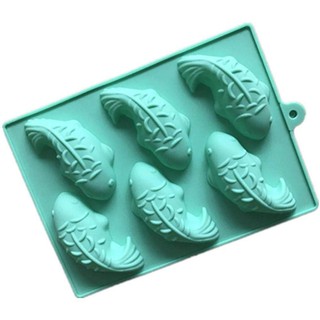 แม่พิมพ์ Silicone Mould รูปปลาคาร์ฟ 6 ช่อง (สีแรนดอม)