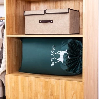 เสื ้ อผ ้ าผ ้ านวมบ ้ านถุงเก ็ บ Drawstring กระเป ๋ าผ ้ าขนาดใหญ ่ ความจุของเล ่ น Sundries Sorting ถุงเก ็ บฝุ ่ น