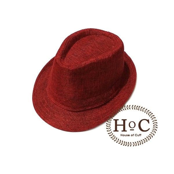 หมวก Houseofcuff Fedora หมวก FEDORA สีแดง FLUX