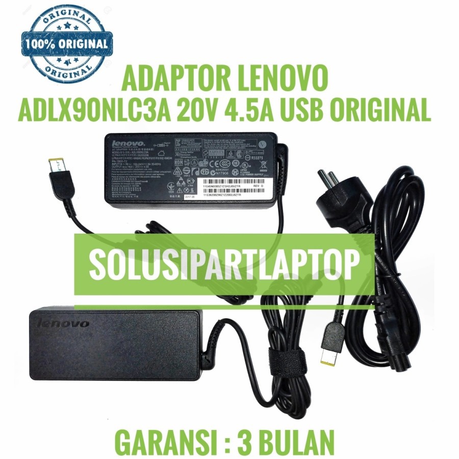 LENOVO THINKPAD T460S X270 E570 L570 20V 4.5A USB ORIGINAL ADAPTER