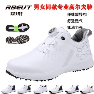 【สหรัฐอเมริกาRBEUT】รองเท้ากอล์ฟมืออาชีพรุ่นใหม่รองเท้ากอล์ฟรุ่นเดียวกันสำหรับผู้ชายและผู้หญิงรองเท้ากอล์ฟกันน้ำ TQNG