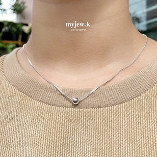 𓂃⟡ myjew.k สร้อยคอเงินแท้ : เครื่องประดับเงินแท้ สร้อย chain box(L) + ball 5 mm