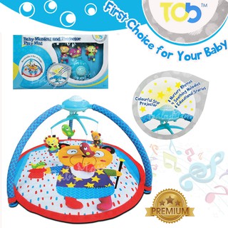 Baby Musical and Projector Play Mat เพลยิม ที่นอนกิจกรรม พร้อมโมบาย + Projector ลายดาว สินค้านำเข้าจากฮ่องกง ของแท้ 100%