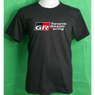 เสื้อยืดลําลอง ผ้าฝ้าย 100% แขนสั้น พิมพ์ลาย TOYOTA GAZOO RACING lelaki สีดํา พลัสไซซ์ XS-3XL สําหรับผู้ชาย ของขวัญวันเก