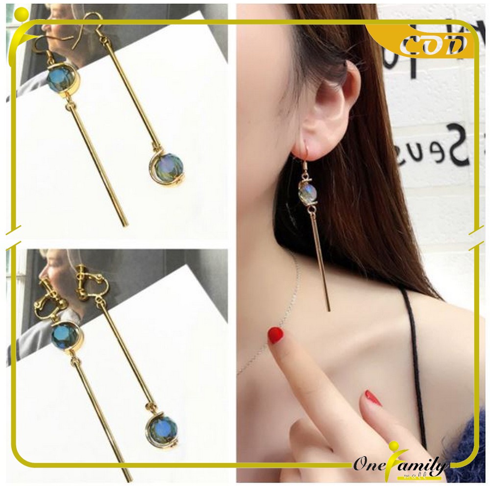 One-k66 K69 ต่างหูเกาหลีต่างหูเจาะผู้หญิงสไตล์เกาหลีเรียบง่ายแขวนต่างหูเจาะเครื่องประดับผู้หญิง