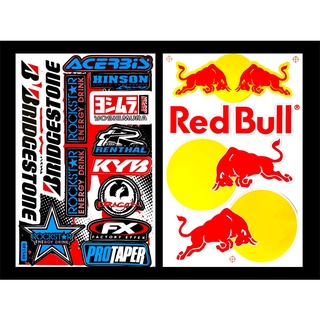 New RedBull BRIDGESTONE สติ๊กเกอร์Racing สติ๊กเกอร์ติดรถ สติ๊กเกอร์แต่งรถมอเตอร์ไซค์ บิ๊กไบค์ ติดรถยนต์ หมวกกันน็อค