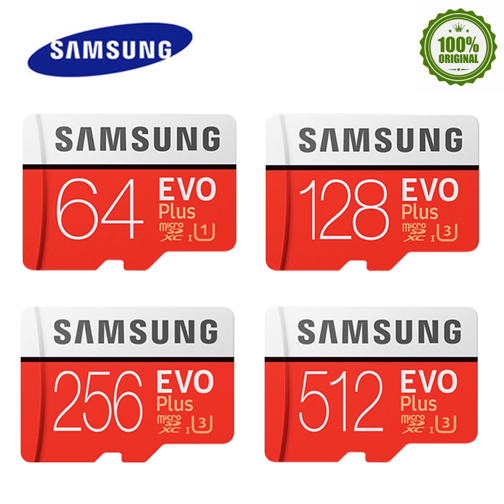NewSAMSUNG EVO Plus 512GB 256GB Memory Card 128GB U3 4K Micro SD Card