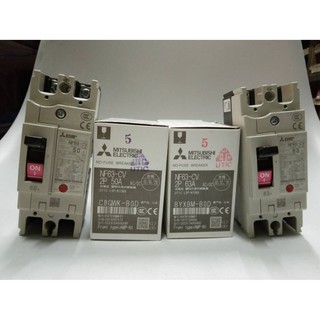 Mitsubishi เบรกเกอร์ มิตซูบิชิ NF63 CS 2P 50A 63A ของแท้ 100% MITSUBISHI เบรกเกอร์ มิตซูบิชิ