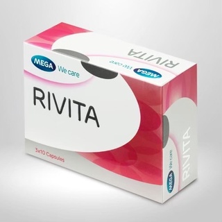 Mega We Care Rivita 30 capsules  ริวิต้า 30 แคปซูล ผิวขาว {3412}