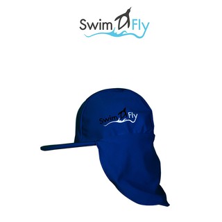 หมวกว่ายน้ำแบบบังแดดบริเวณหน้าและคอ สีกรมท่า (Navy)