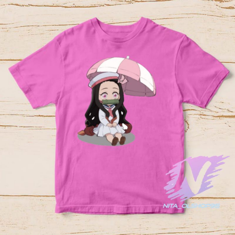 เสื้อยืดเด็ก Nezuko chibi nezuko kamado kimetsu yaiba