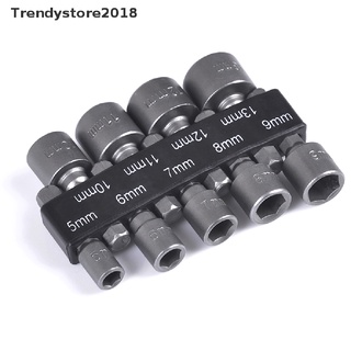 Trendystore2018 ชุดดอกสว่านไขควง น็อตเหล็ก ก้านหกเหลี่ยม 1/4 นิ้ว 5-13 มม.