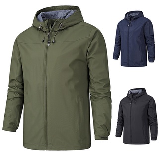 แจ็คเก็ตกันลมระบายอากาศสําหรับผู้ชาย เสื้อแจ็คเก็ตกันลมและฝน…