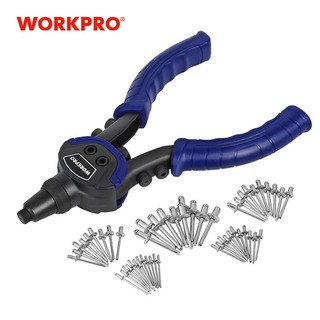 WORKPRO 10" Hand Riveter Rivet Nut Guns Riveter Gun with 5 Replaceable Nosepieces