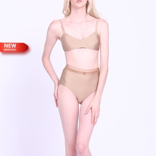 ELLE SWIMWEAR  ชุดว่ายผู้หญิง แบบทูพีช  2 Piece บิกินี่  สีทอง E2P1BSJ22202GO