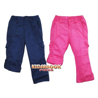 [แท้]PL140 กางเกง The Childrens Place รุ่น Roll-up Pants (สำหรับเด็กอายุ 24 เดือน) ผ้าคอตตอนไม่ยืด เนื้อดี ใส่สบาย