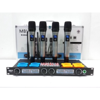 ไมค์ลอยไร้สาย ไมค์ 4ตัว Wireless Microphone UHF แท้ ชุดไมค์โครโฟน ปรับความถี่ได้ Model : 6844 ส่งฟรี