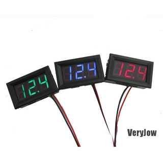 (Veryjoe) แผงโวลต์มิเตอร์แรงดันไฟฟ้าดิจิทัล Dc 0-30V 3 Led สําหรับรถยนต์