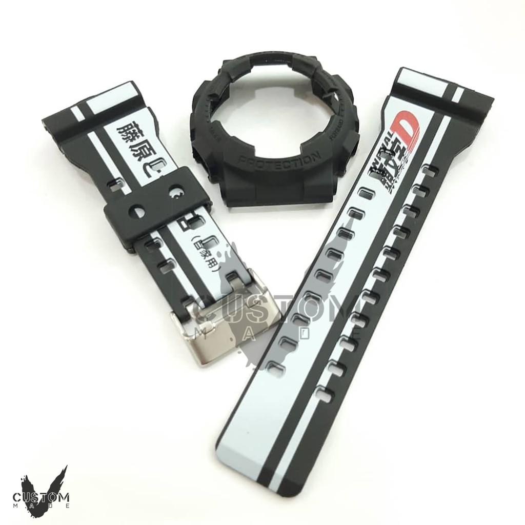 (Vcustom) GA / GD / GAX / GLX -100 ,110 , 120 CUSTOM PRINTING " INITIAL D " BAND AND BEZEL WATCH STR